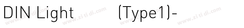 DIN Light 亮体 (Type1)字体转换